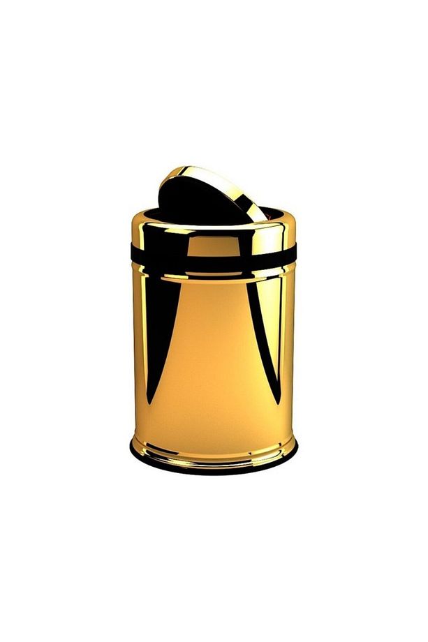 8 LT PRATİK KAPAK ÇÖP KOVASI GOLD - 1