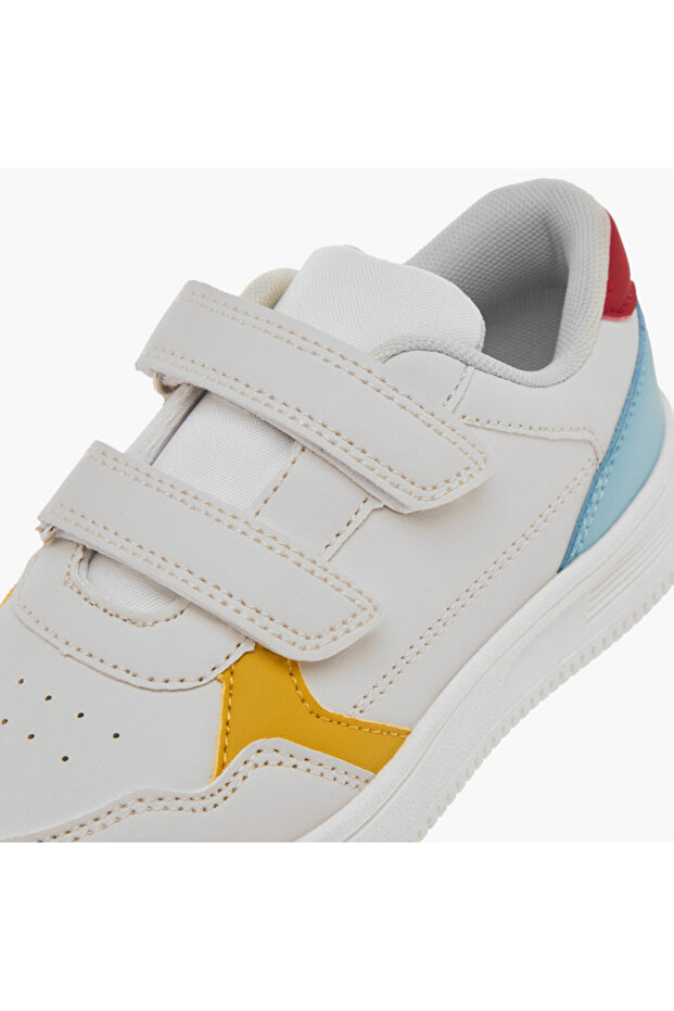 Panelled Sneakers with Hook and Loop Closure - 4