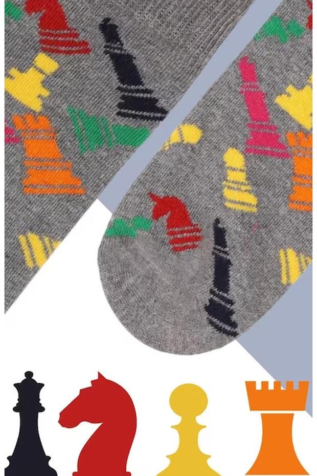 Chess Patterned Socks Men's Long Socks Clb - 7