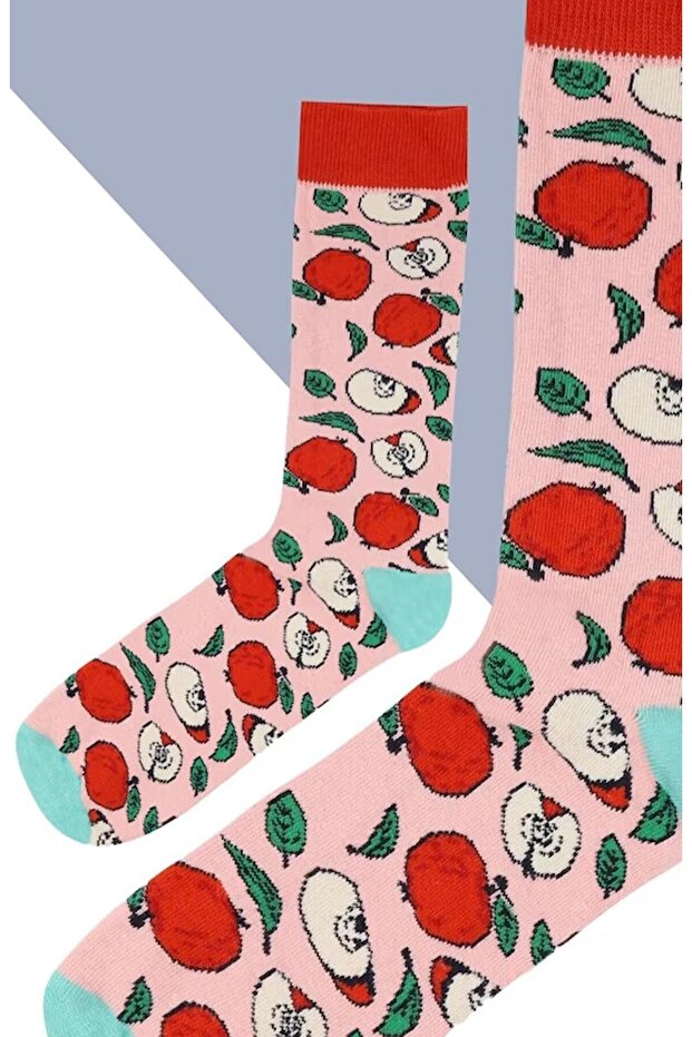 Apple Patterned Socks Men's Long Socks Clb - 1