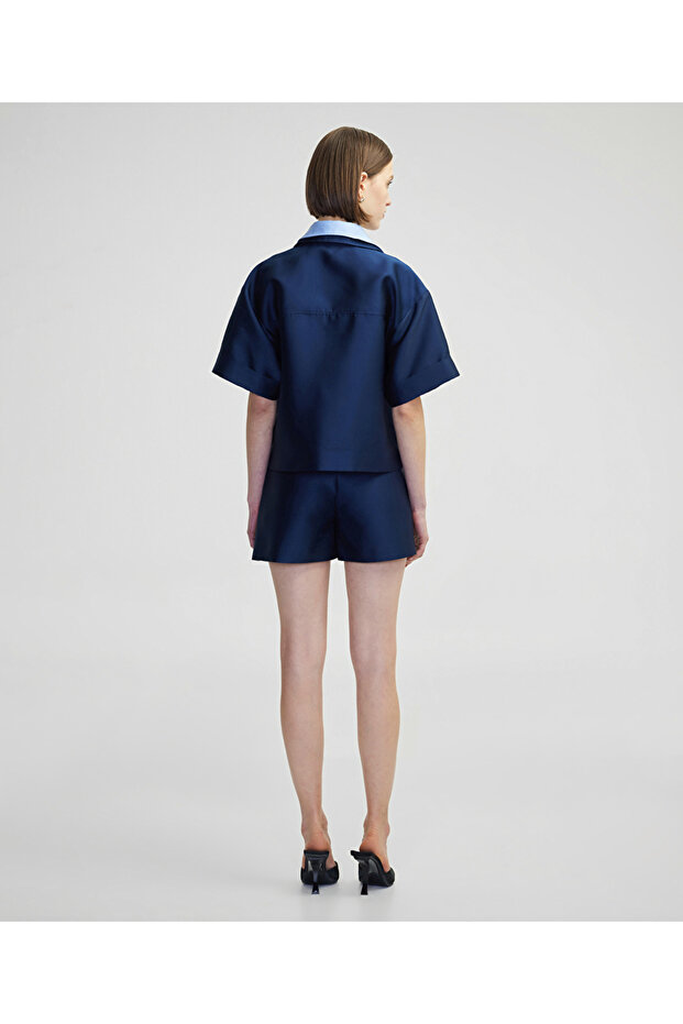 Çift parça görünüm gömlek ceket - 7