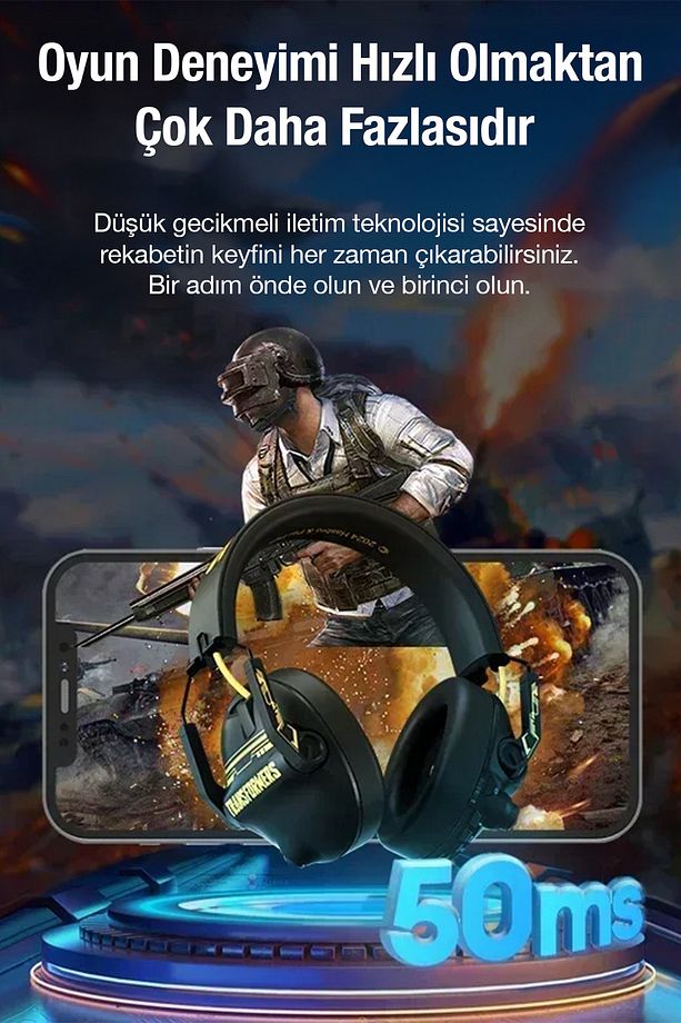 TF-G03 Bluetooth 5.4 Kulak Üstü Kulaklık Mikrofonlu Gaming Oyuncu 7.1 Surround Ses - 2