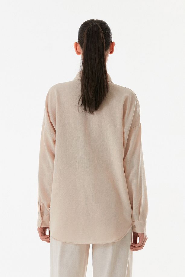 Basic Tek Cepli Oversize Gömlek - 6