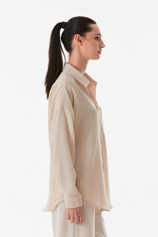 Basic Tek Cepli Oversize Gömlek - 5