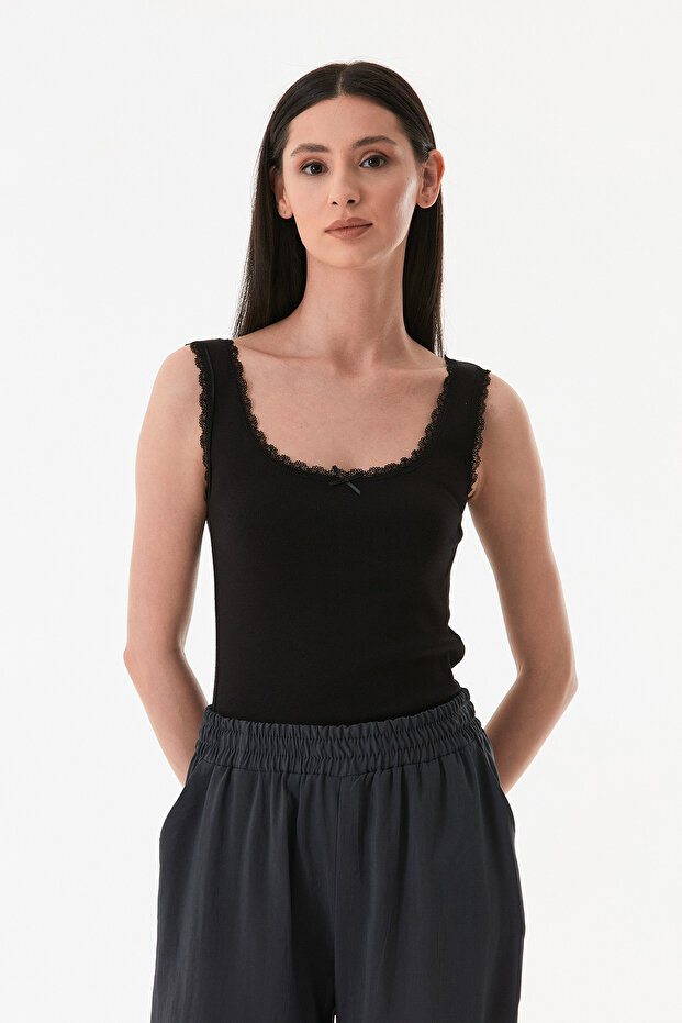 Basic Dantelli Askılı Body - 1