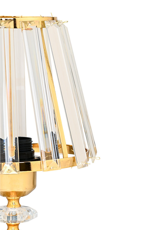 Kristal Taşlı Gold Abajur - 7