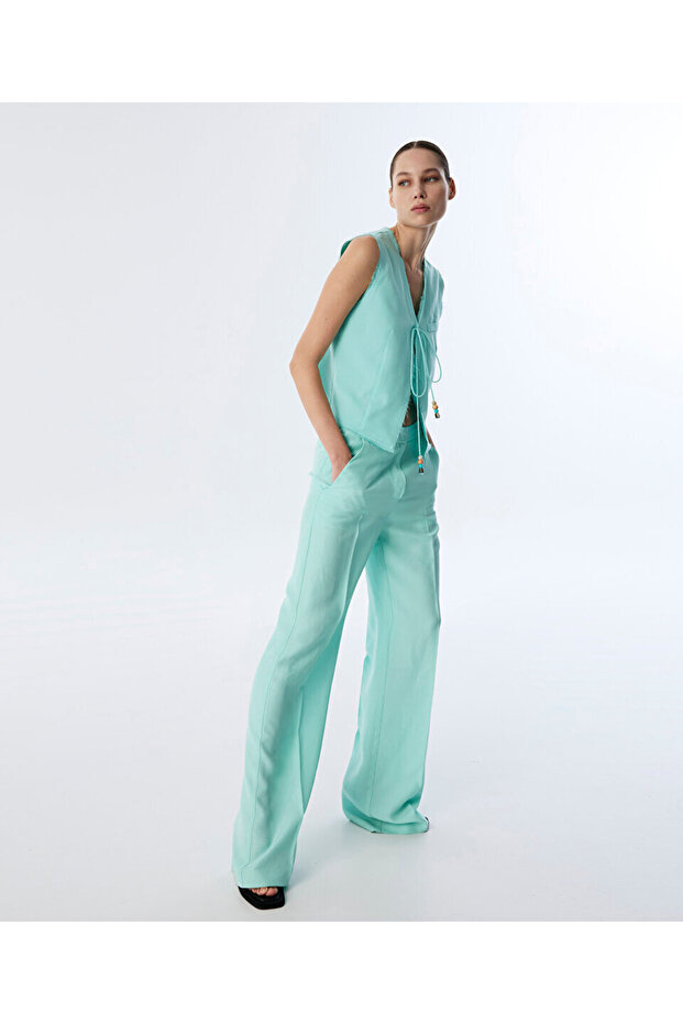 ELASTİK BEL STRAIGHT FİT PANTOLON - 2