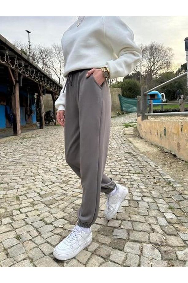 Vogsign 383 Kadın Manşetli Cepli Tek Alt Eşofman - 2