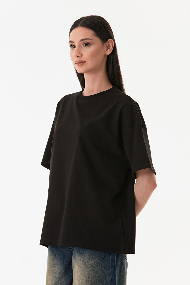 Basic Crew Neck Oversize T-Shirt - 5
