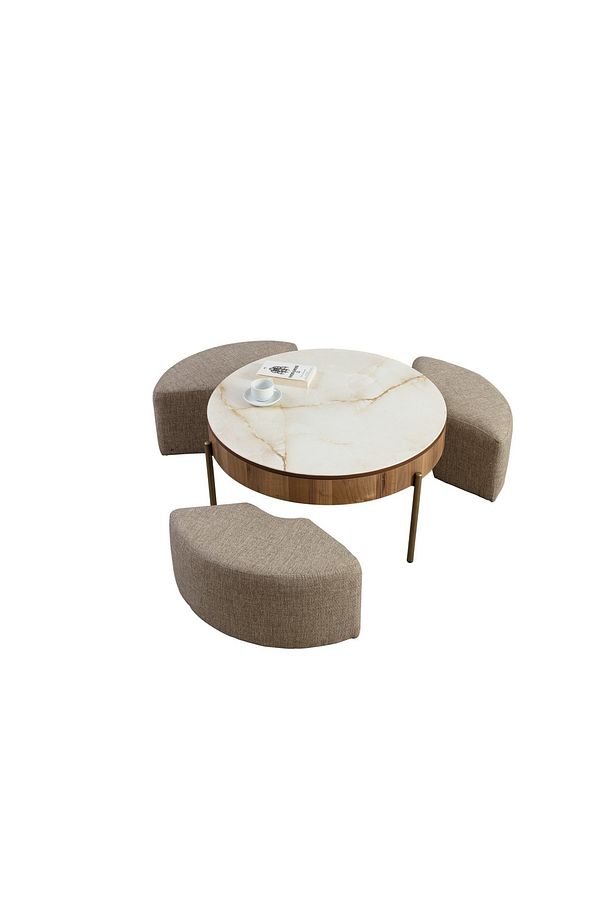 Most Rondo Akıllı Sehpa Mermer Görünümlü %100 Mdf (Evinize Teslim) - 5