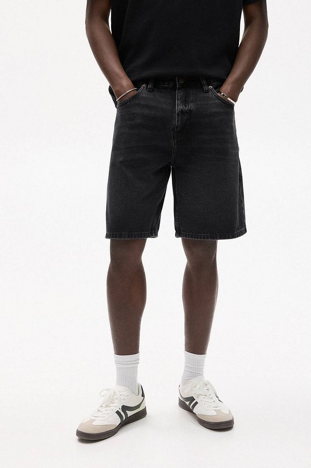 Standard fit denim bermuda şort - 4