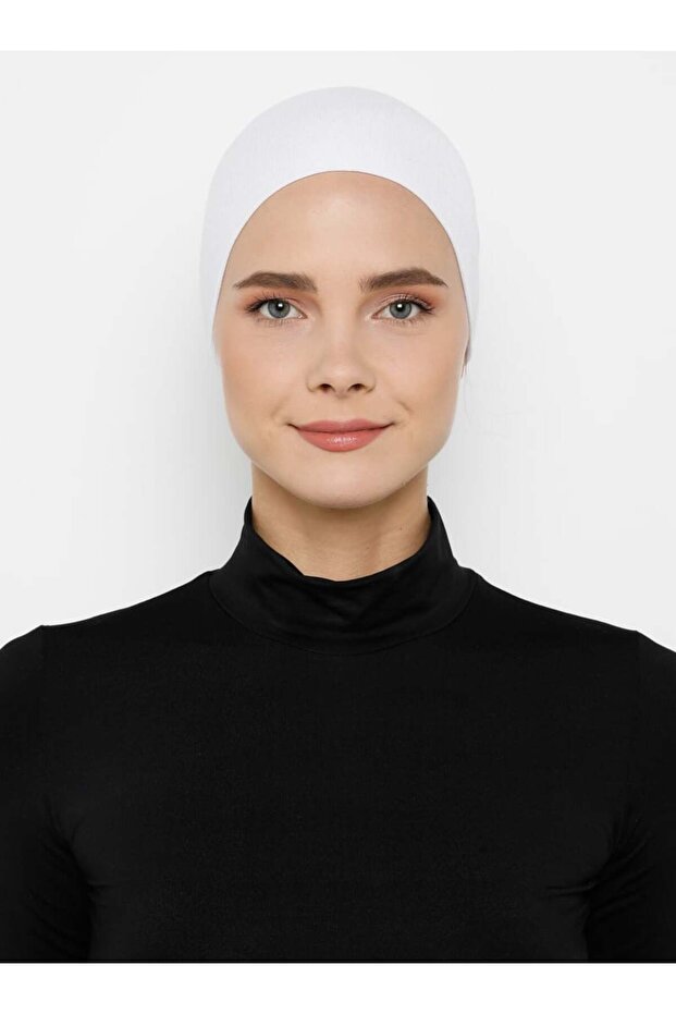 Dikişsiz Bone - Beyaz - - 1