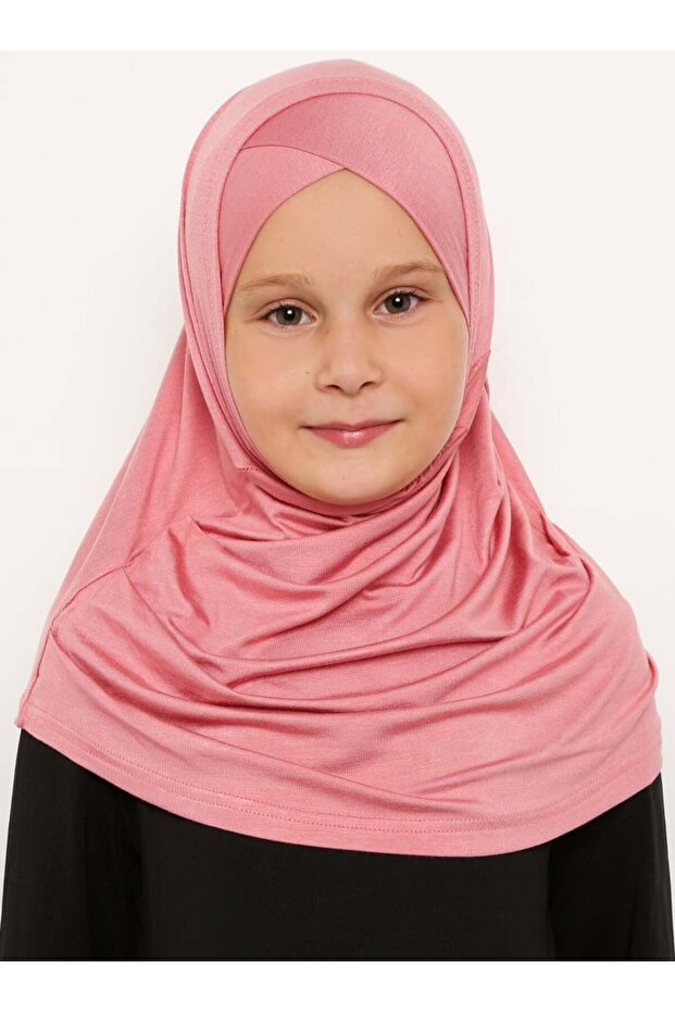 Çocuk Çapraz Bone - Gül Kurusu - - 1