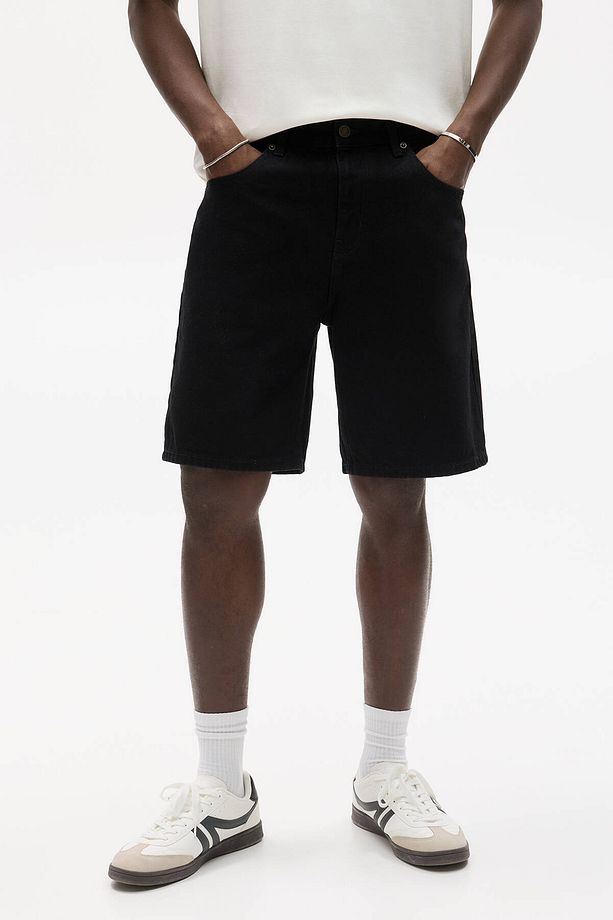 Standard fit denim bermuda şort - 2