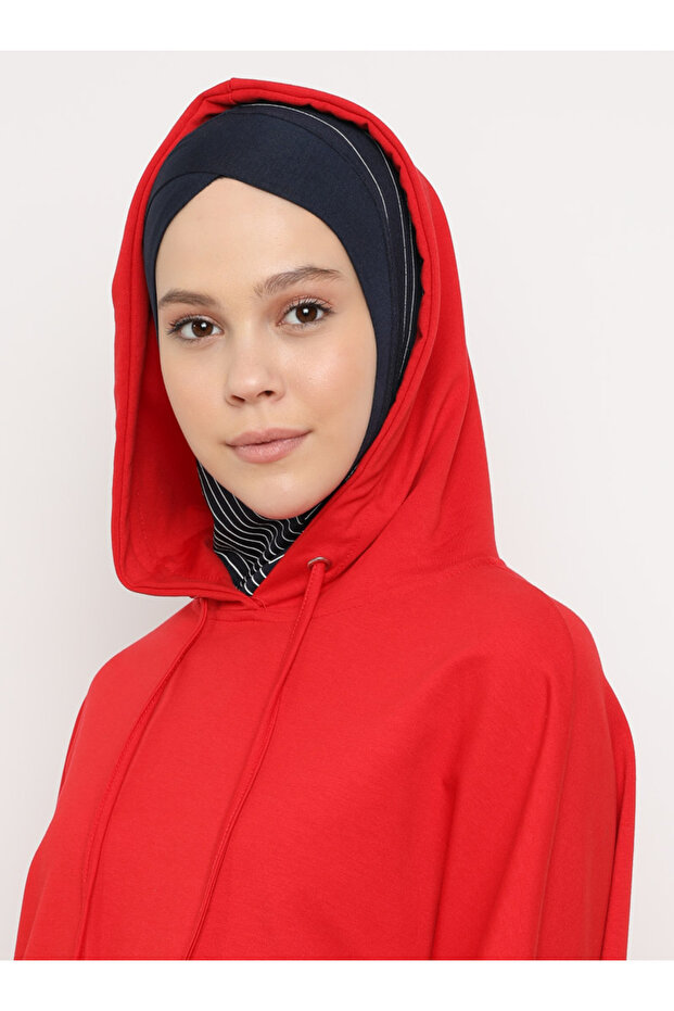 Striped Sports Hijab Cross Hijab - St 298 (7829803)