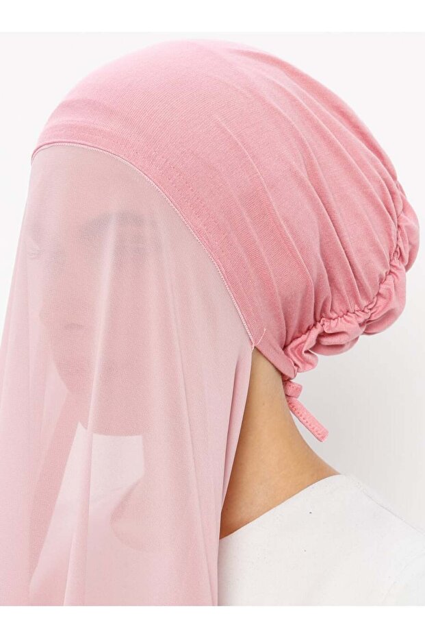Bone Chiffon Shawl - Lilac - - 2