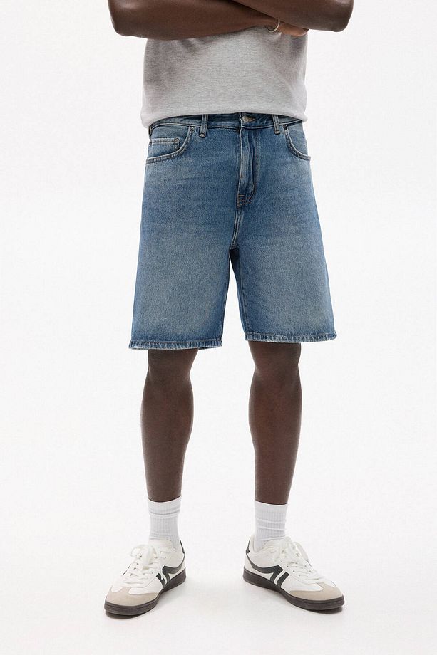 Standard fit denim bermuda şort - 3