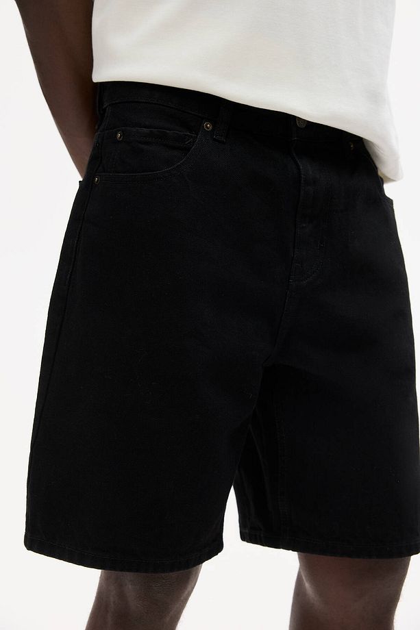 Standard fit denim bermuda şort - 5