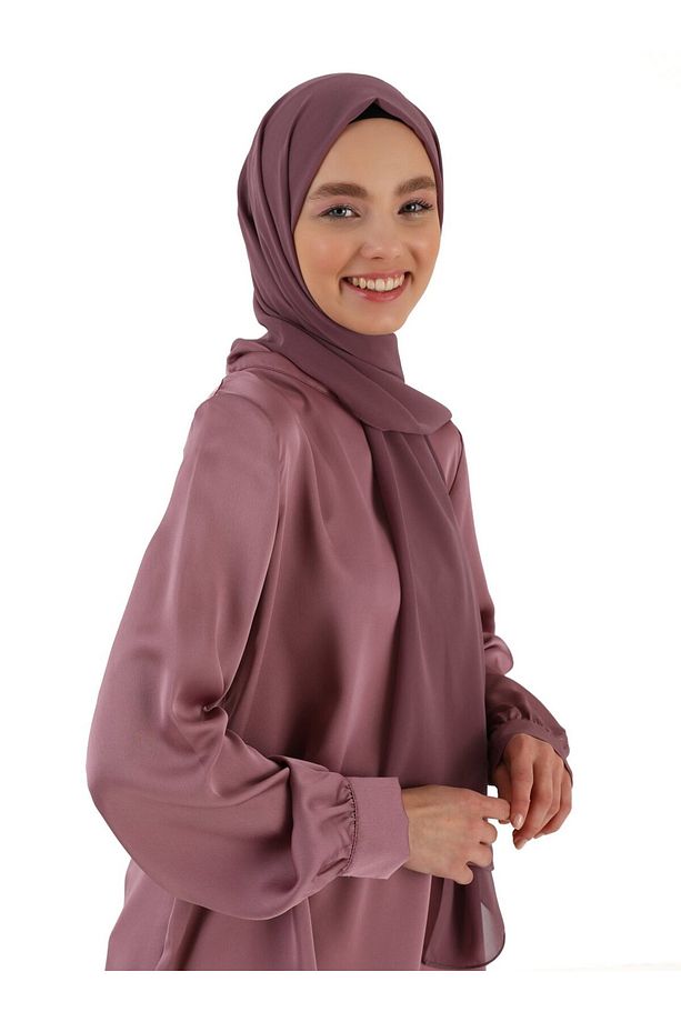 Şifon Şal - Soft Gül Kurusu - - 2
