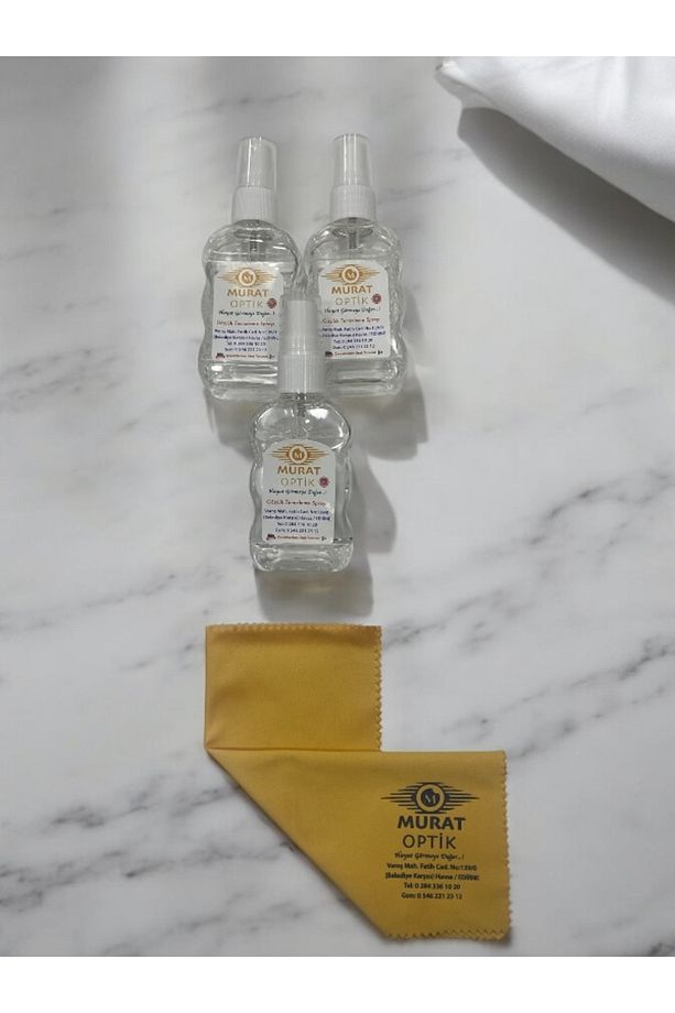 Gözlük Temizleme Seti 3 Adet Sprey+ 3 Adet Mikrofiber Bez - 1