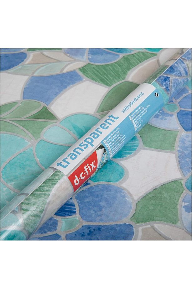 276-0213 Kendinden Yapışkanlı Çiçek Desen Cam Vitray Folyo (45 CM X 2 MT) - 3