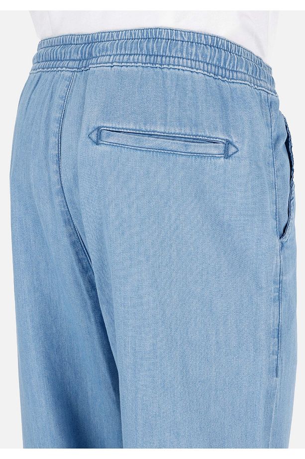 092 Juan Jogger Fit Orta Bel Düz Paça Erkek Mavi Jean Pantolon - 6