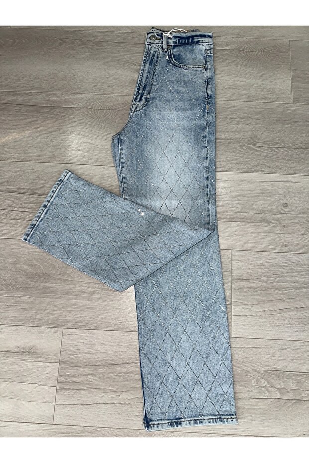 taş baskılı pantolon - 2