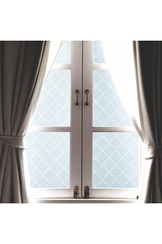 276-8192 رقائق زجاجية ذاتية اللصق بنمط هندسي (67 سم × 2 طن متري)