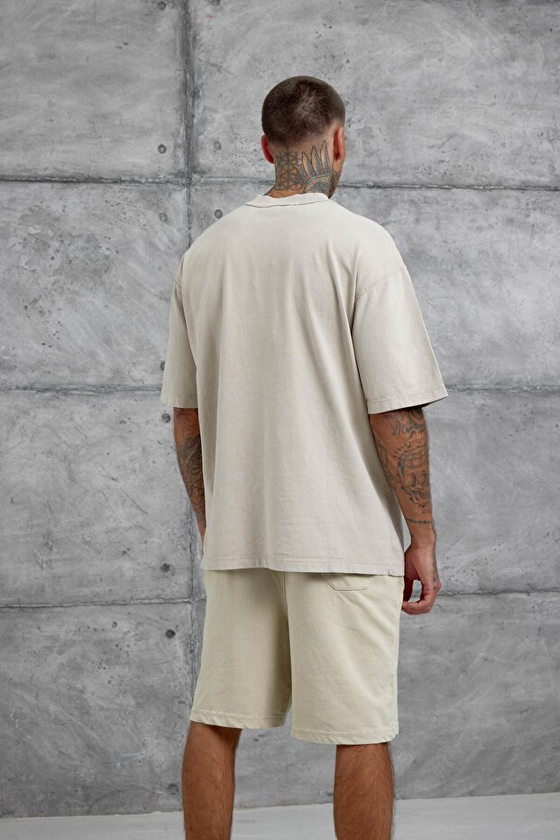 Krem Basic Oversize Tshirt - 3