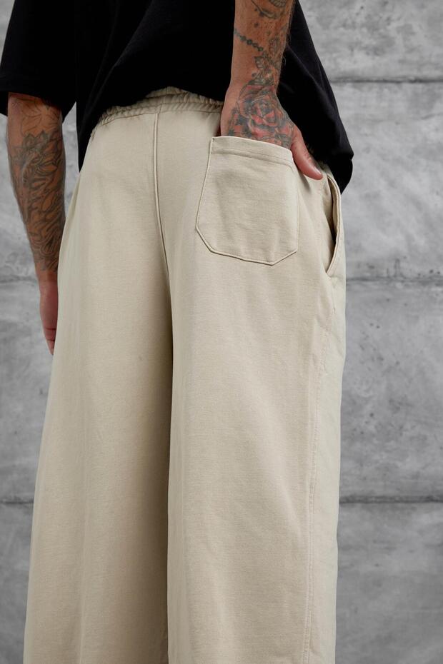 Krémově omyvatelné volné tepláky Basic - 6