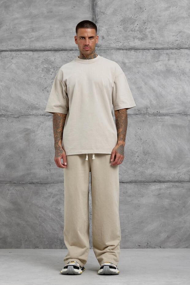 Krémově omyvatelné volné tepláky Basic - 4