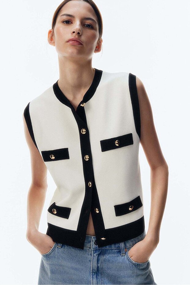 Button-front sweater vest - 3