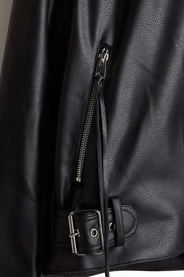 Coated biker jacket - 6