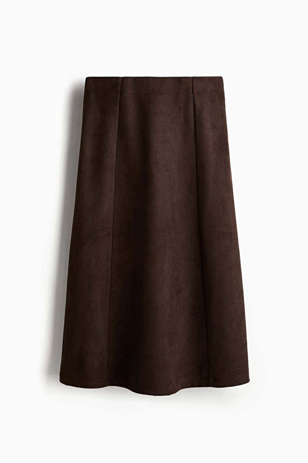 Napped A-line skirt