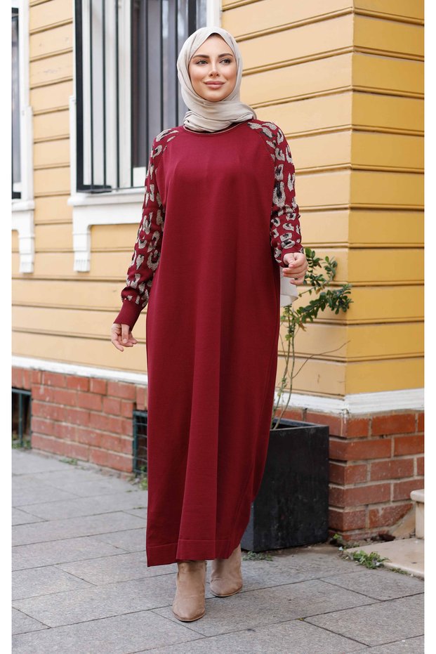 Women's Mercerized Figured Knitwear Dress