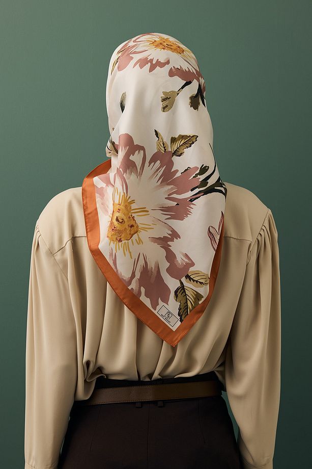 Twill İpek Eşarp Begonia - 5