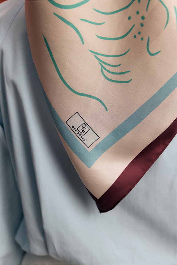 Twill İpek Eşarp Sunset - 6