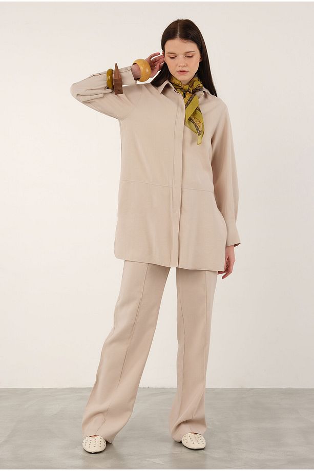 Modal Boru Paça Pantolon Soft Kaşmir - 2