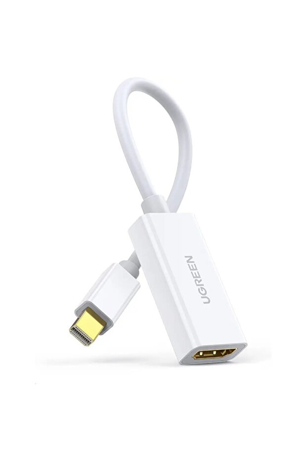 محول Mini DP إلى HDMI أنثى (1080 بكسل) أبيض