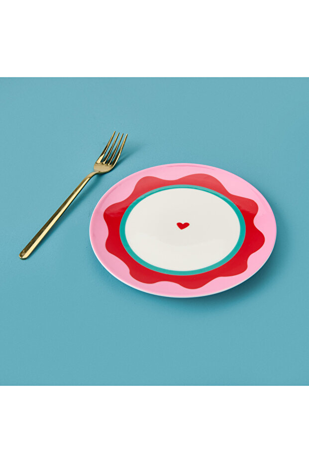 Kitchen Granny Tatlı Tabağı- Pembe / Kırmızı - 19 cm - 2