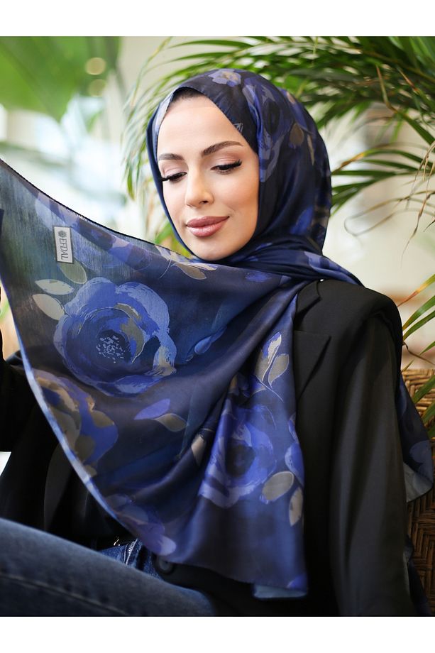 Rosa Desen İthal Pamuk Şal - 1