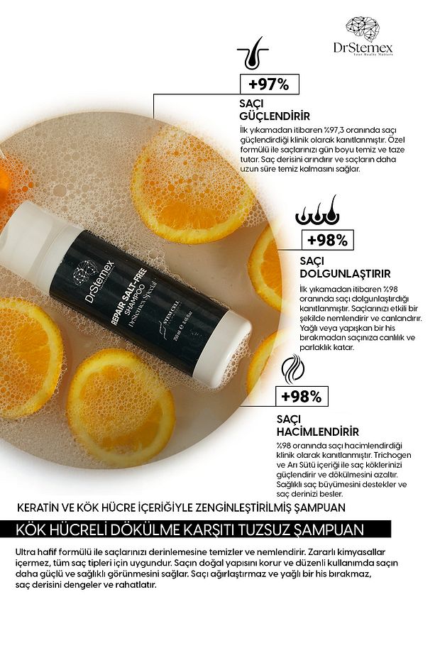 Kök Hücre Dökülme Karşıtı Tuzsuz Şampuan - 250 ML - 4