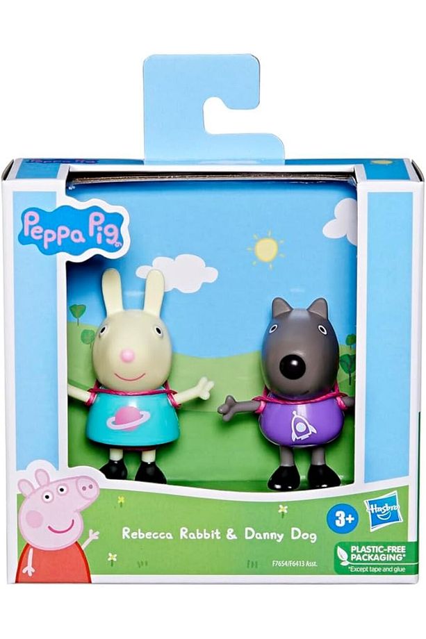 Rebecca Rabbit ve Danny Dog Peppa Pig 2'li Figür Seti - 1