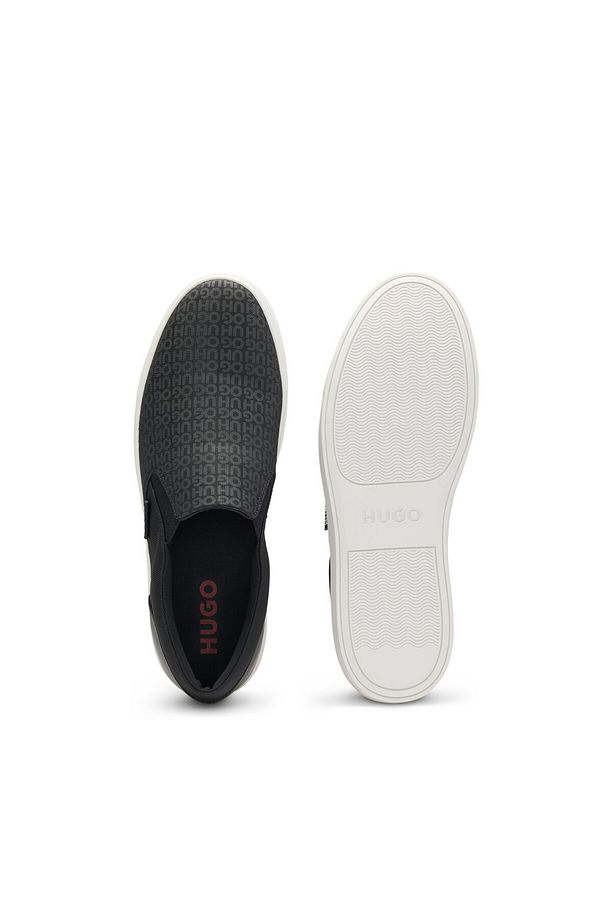 Logolu üst kısmı olan slip-on ayakkabılar - 4