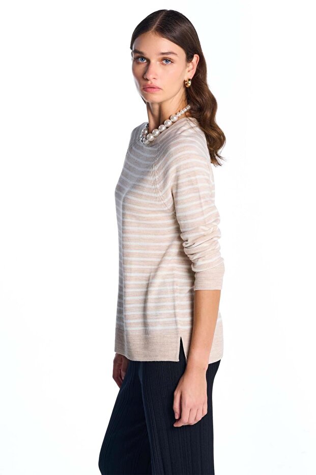 Ριγέ μπλούζα Camel Crew Neck - 3