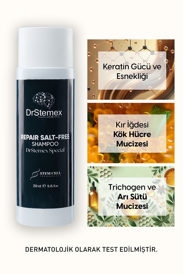Kök Hücre Dökülme Karşıtı Tuzsuz Şampuan - 250 ML - 3