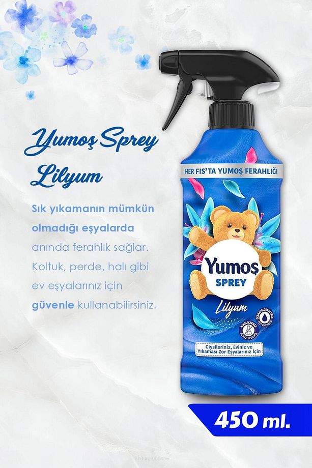 Yumoş Sprey Lotus, Sakura, Amber ve Lilyum 450 Ml Yıkanması Zor Eşyalar ve ROSIE - 3
