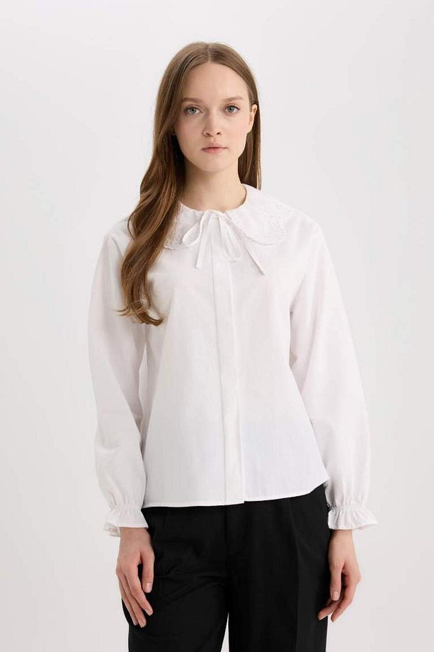 Yeni Sezon Regular Fit Poplin Uzun Kollu Gömlek Tunik - 5
