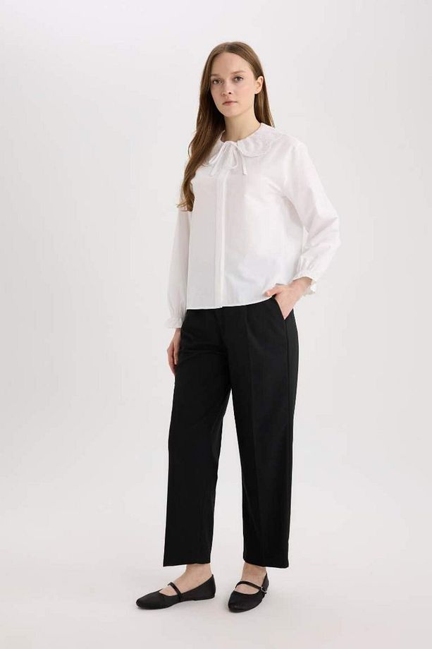 Yeni Sezon Regular Fit Poplin Uzun Kollu Gömlek Tunik - 4