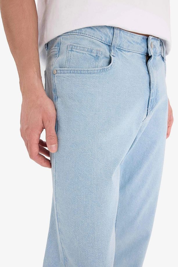 E1936 Mavi Sergio Regular Fit Normal Kalıp Normal Bel Boru Paça Jean Pantolon - 5